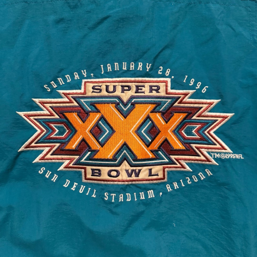 Vintage Reebok 1996 NFL Superbowl XXX Arizona Embroidered Jacket Multi Medium - Picture 7 of 7